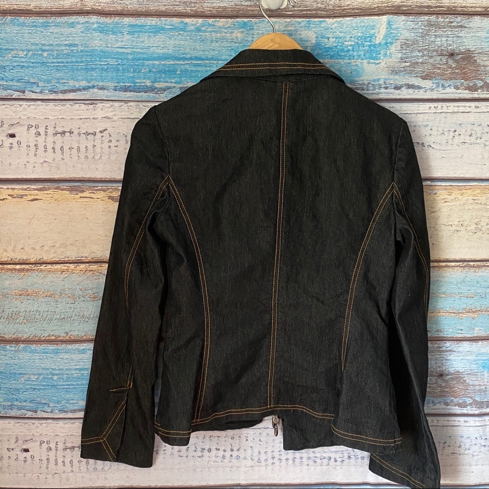 Bisou Bisou Denim Blazer Jacket Sz S - Picture 6 of 7